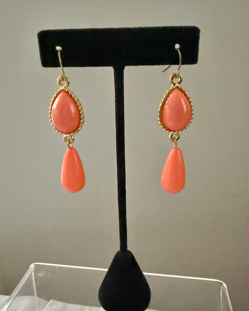 Coral Dangle Earrings