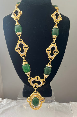 Genuine Jade Statement Necklace