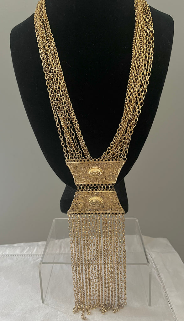 Unsigned Goldette Etruscan Necklace