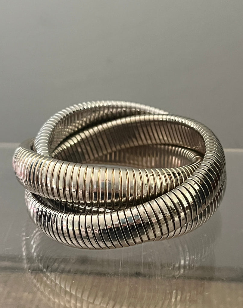 Silver Triple Omega Bracelet