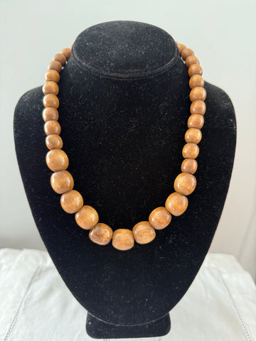 Beaded Wooden Necklace