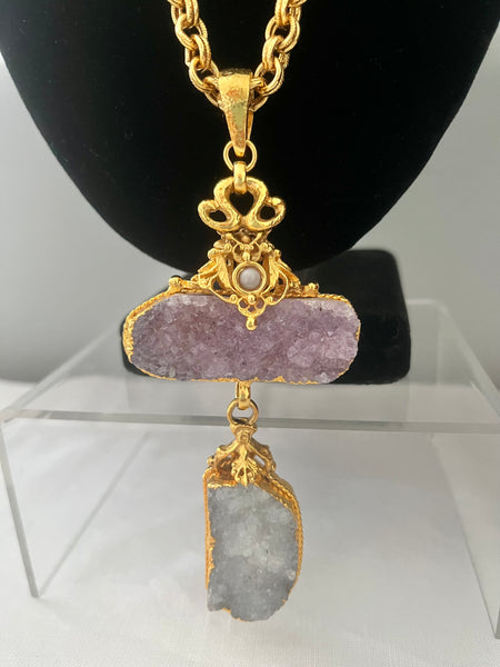 Barrera Druzy Pendant Necklace