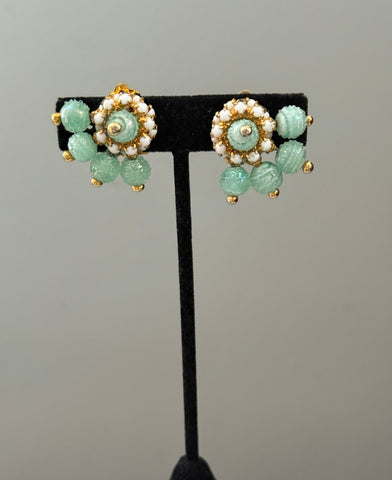 Alice Caviness Beaded Clip On Earrings