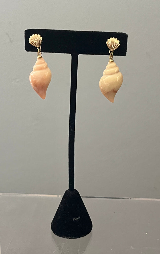 Shell Dangle Post Earrings